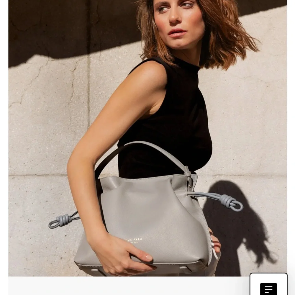 3-in-1 Grey Midi Emma Leather Crossbody Bag NWOT - Picture 11 of 11
